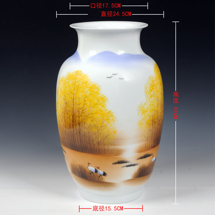 Modern Chinese jingdezhen ceramics sitting room place famous celebrity hand - made vases, home decorations arts and crafts