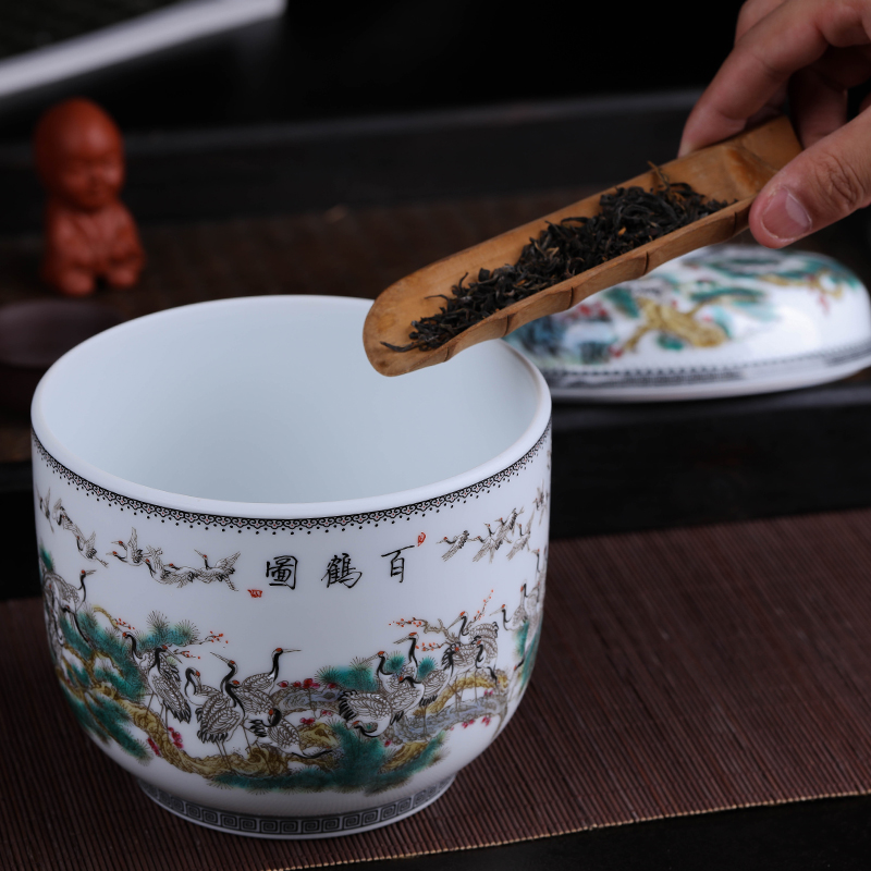 Package mail jingdezhen ceramics hand - made small caddy fixings pu 'er tea pot American seal pot furnishing articles