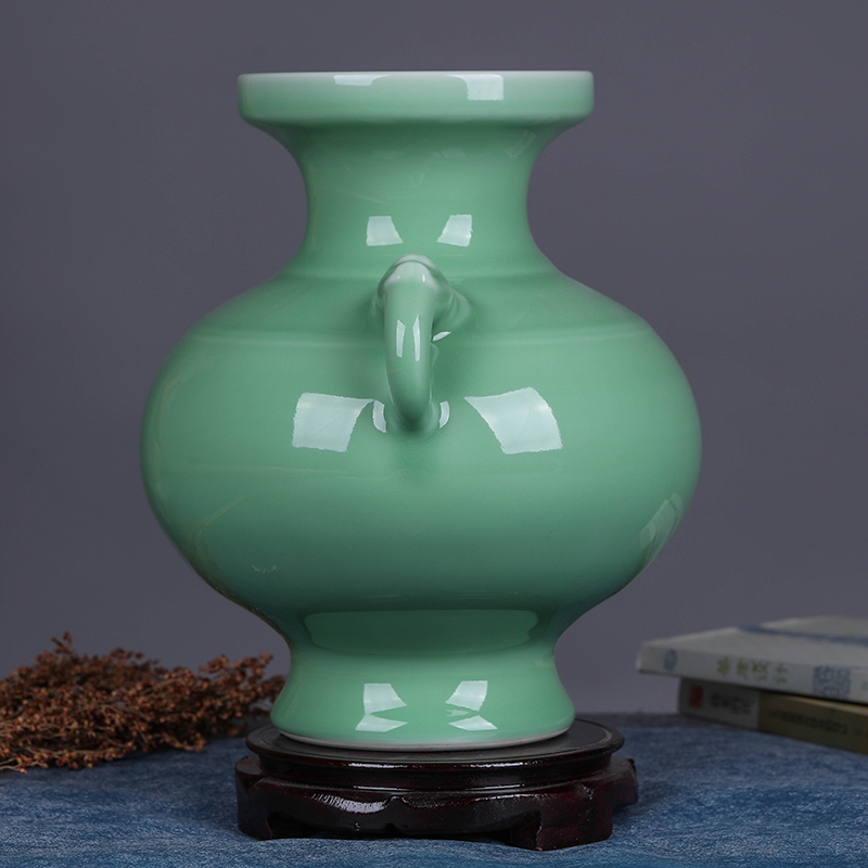 Jingdezhen ceramic elephant vases, flower arranging new classical Chinese style restoring ancient ways furnishing articles hydroponic crafts vase in the living room