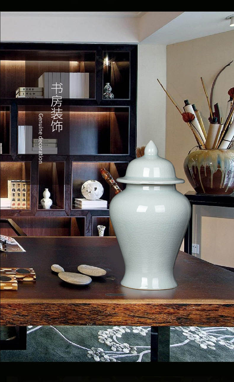 Jingdezhen ceramic crack glaze vase general household adornment furnishing articles of Chinese style living room porch craft porcelain