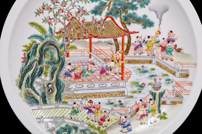 Jingdezhen ceramics hand - made porcelain decorations hanging dish furnishing articles household act the role ofing is tasted, the sitting room decorate plate restoring ancient ways