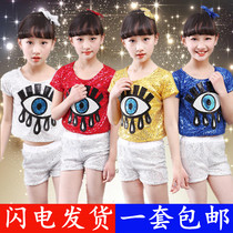 61 Childrens performance clothing Kindergarten jazz dance performance clothing Girls hip-hop hip-hop dance Childrens cheerleading dance