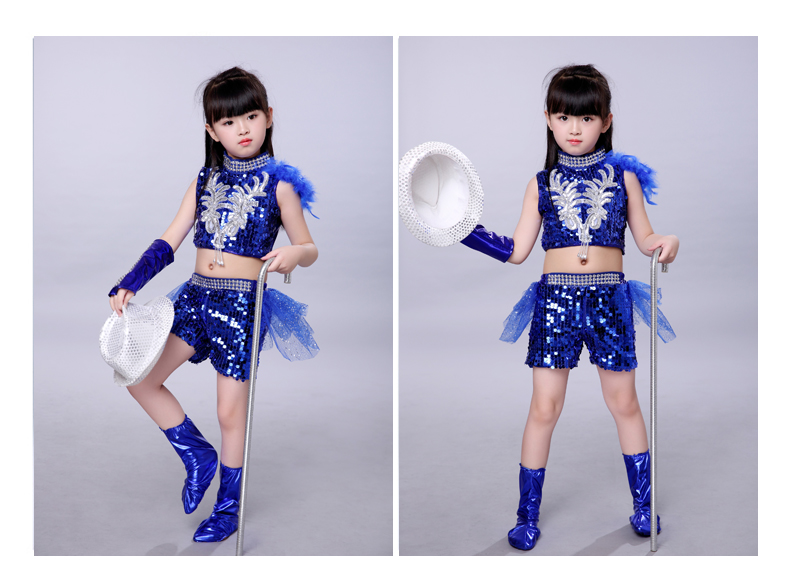 Ngày đầu năm của trẻ em Trang phục khiêu vũ Jazz Trang phục biểu diễn khiêu vũ đường phố hiện đại Trang phục cho bé gái kinh doanh quần áo trẻ em