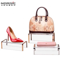 Stainless steel acrylic display stand Mens and womens bag stool display stand Shoe rack display stand Mobile display window display counter