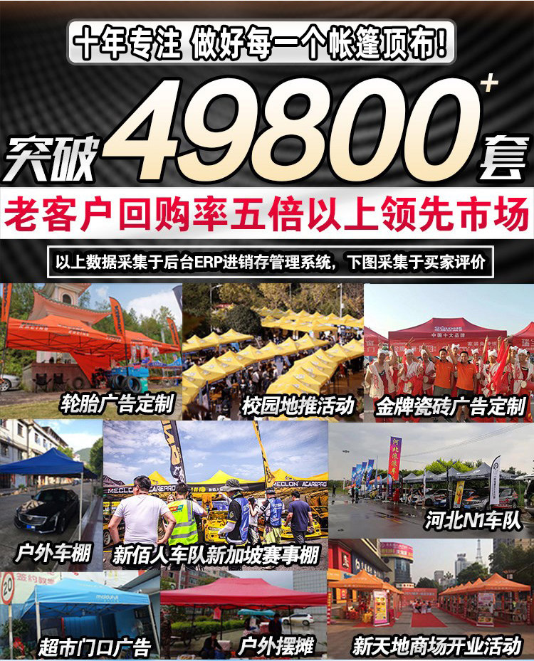 Outdoor Advertising Four-Leg Umbrella Tent Canopy Awning Large Stall Folding Umbrella Thickened Top Cloth Sunscreen 3x 3 Thickened