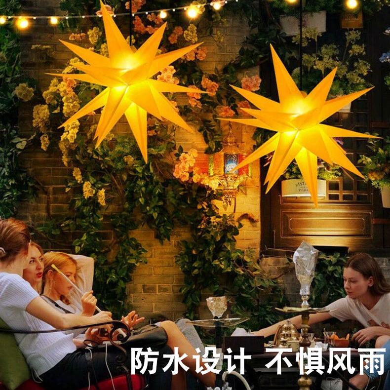 Three-Dimensional Exploding Star, Multi-Pointed Star, Tree-Top Star, Shopping Mall Display Lighting, Outdoor Hanging Tree Christmas Decoration Lights