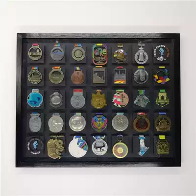 Olympic medal frame Marathon medal storage display frame Wall painting frame Solid wood display frame Gold medal frame decoration