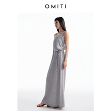 OMITI Omit e. Series Racerback Tank Top Dress Women's 2024 Summer New Natural Cotton Yarn Long Dress