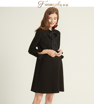 Ocean Gas Pregnant Womens Spring Dress Polo Dot Sweet dress with long style New pregnant woman Spring Festival dress with little subs