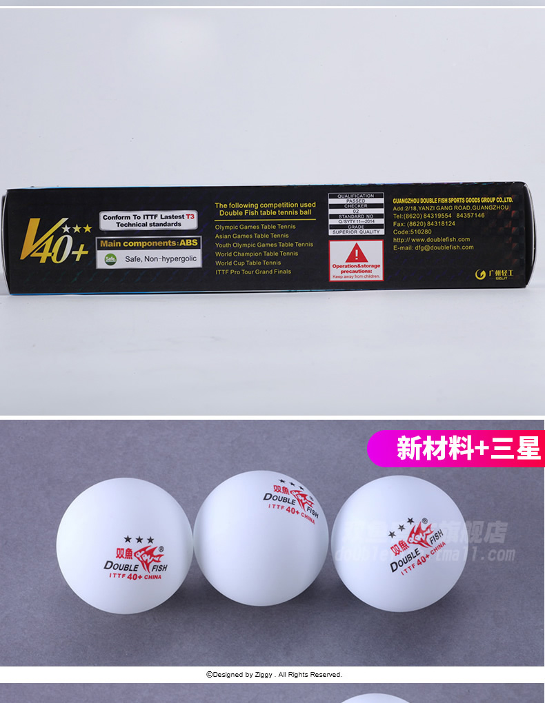 [Một hộp] Song Ngư table tennis ba sao V40 + new chất liệu bóng bàn 3 sao trò chơi quốc tế bóng banh bóng bàn bao nhiêu