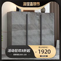 Light luxury door into the home shoe cabinet Household door large capacity three-door hall entrance cabinet storage Italian modern simplicity
