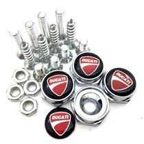 Personalized Car License Frame Skeleton Seal Cap License Plate Fixing Screws Removable Special Nuts Stainless Steel
