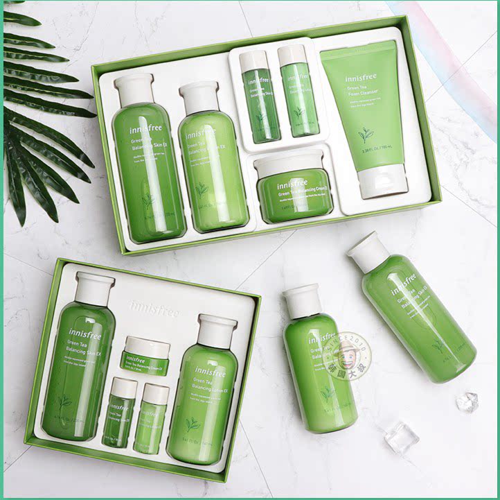 New Korean INNISFREE Innisfree Green Tea Moisturizing Refreshing Skin Care Water Cream 3 pieces 2 pieces set