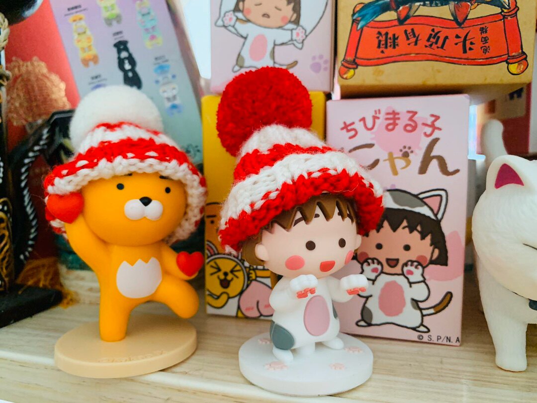 Finished Mama Handmade Gallery Delicacy Hair Line Egg Cover Blind Box Doll Hat Christmas hat Milk Tea Small Hats