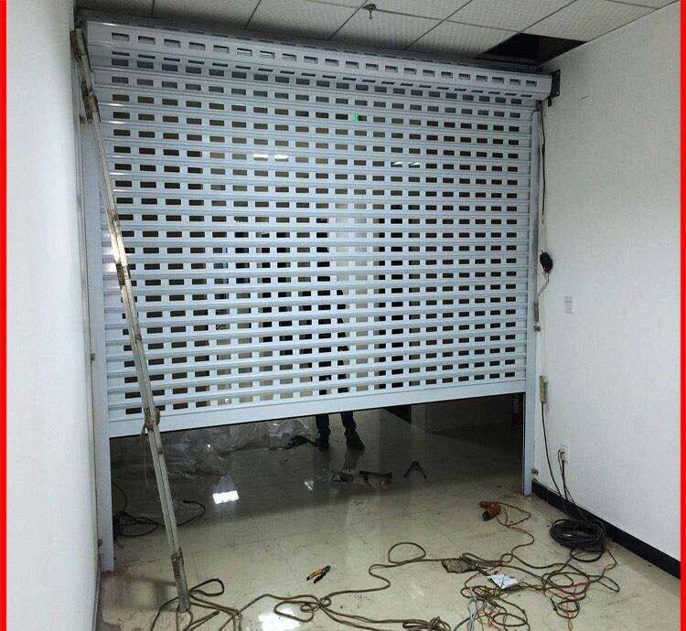 80 single sheet punching aluminium alloy automatic roll of curtain door hollowed-out roller shutter door 0 8mm thickness RMB170  per square