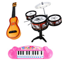 Childrens drum set Jazz drum music toy Percussion Baby early education puzzle 3-6 years old Guitar Electronic keyboard