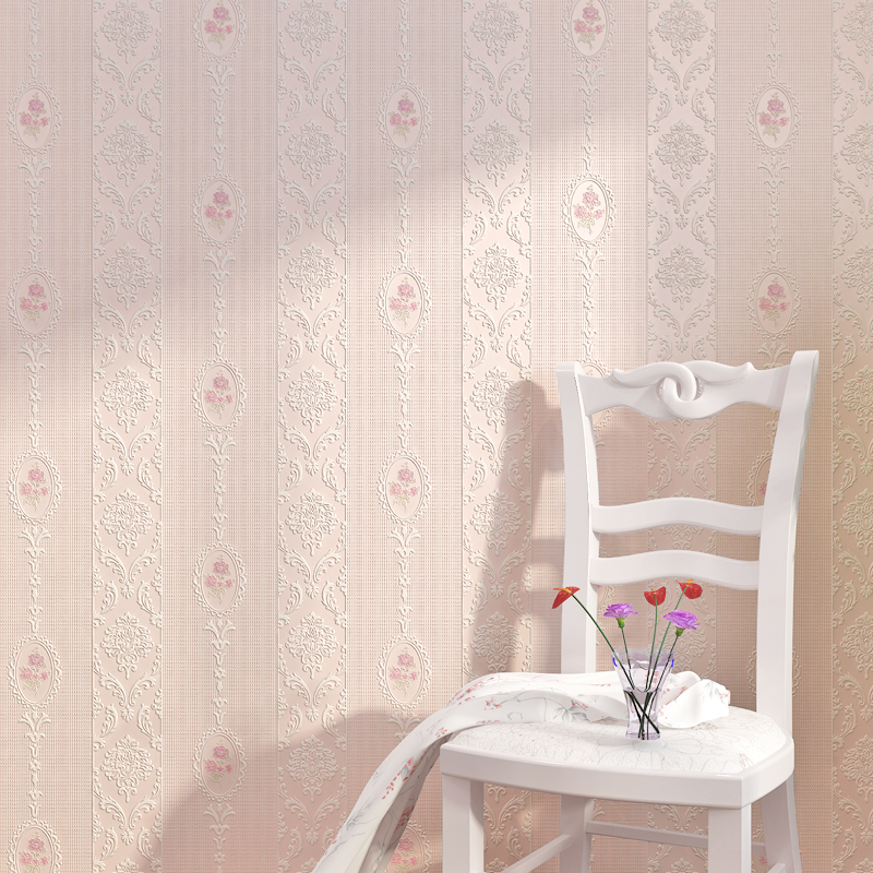 Pink Vertical Stripes Wallpaper Living Room Bedroom Wedding