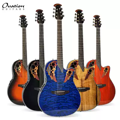 SF Ovation Oweison CE44 44p electric box folk guitar CE48P veneer grape hole round back
