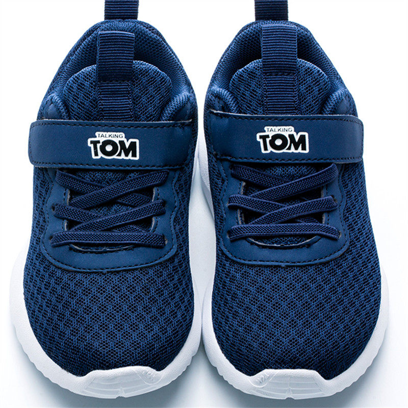 会说话的汤姆猫儿童运动鞋男童透气软底黑色女