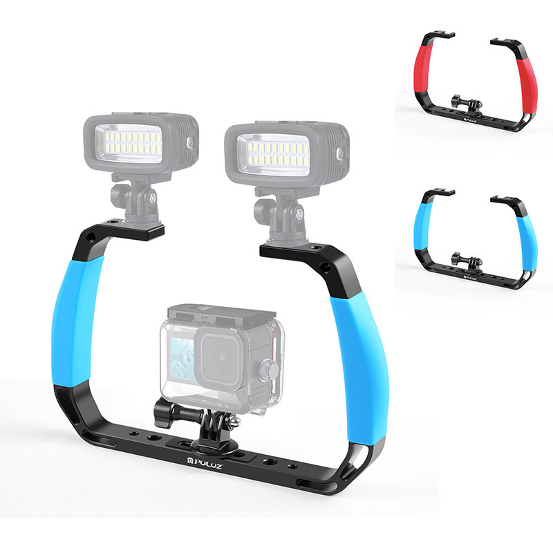 Apply GoPro sports camera diving bracket DJI action4 expands handheld underwater swimming pool photographic bracket-Taobao