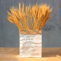 Wheat dried flower flower arrangement flower flower basket ins Net red art Kraft paper bag Reed window decoration photography props