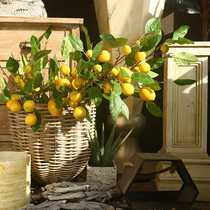 Simulation fruit living room model room lemon branch vase window decoration childrens clothing shop floor high branch decoration fake bouquet