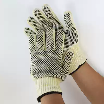Heat insulation barbecue high temperature 350 degree fireproof anti-scalding baking double-sided point beads silicone non-slip food flexible gloves