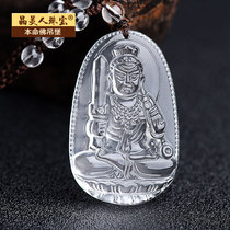2022 natural white crystal life Buddha pendant does not move Ming Wang Zodiac chicken pendant does not move the Bodhisattva necklace