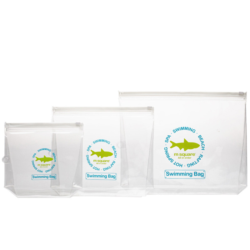 Double zipper transparent waterproof bag High quality TPU waterproof storage bag shark pattern waterproof bag