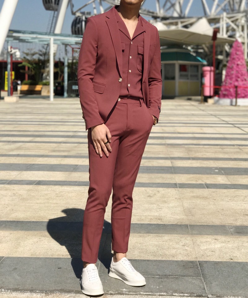 2018 phong cách Anh phù hợp với áo hai dây nam mùa xuân Âu Mỹ vest nam