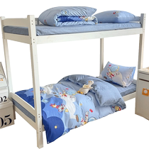 Student dormitory three-piece fitted sheet set special 90x200cm bed single quilt cover pure cotton four-piece bed set