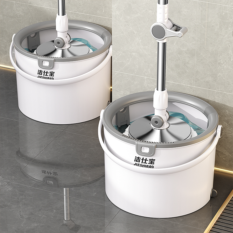 Rotating Mop with Self-Wringing Bucket, New Model for Home Use, Automatic Dehydration and Drying Mop