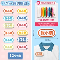 F9 Модель · Простая наклейка с овальным вышитым именем (один набор из 12 штук) - Заказ Имя примечания