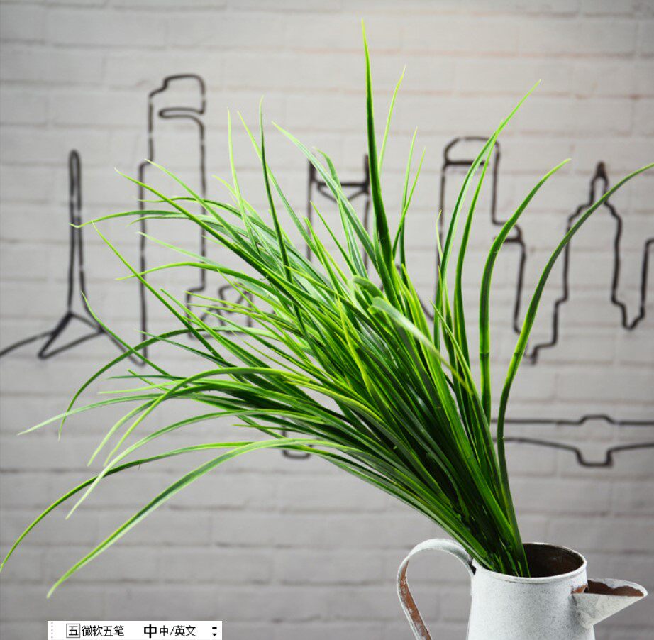 7 fork green wheat seedling seedlings straw plastic flower decoration fake flower fake grass dining room grass seedling props seedling plant