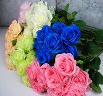 White emulated single rose fake wedding white hand holding flower table to put decoration flowers to write real silk flowers