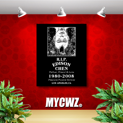 CLOT Edison Chen head portrait spoof R I P illustration living room bedroom frameless painting mural modern decorative painting mycwz