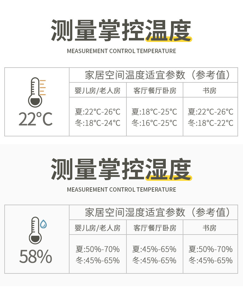 Гигрометр 温度计室内家用温湿度计家用精准温度湿度表干湿度计室温计婴儿挂