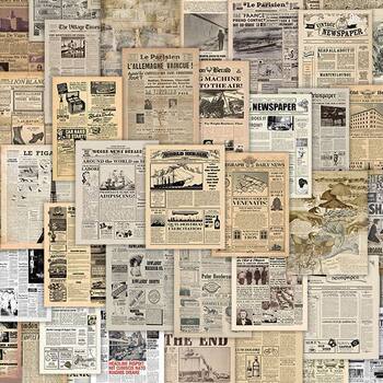 Retro american old newspaper stickers mobile phone notebook