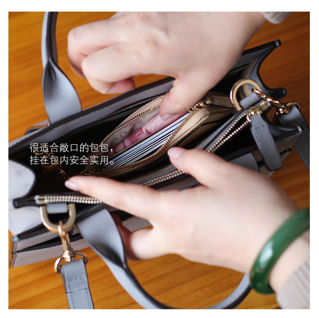 "Jazz Xiaoqiang. Leather" 2019 ví mới xách tay gói thẻ mềm đơn giản và thiết thực ví nữ nhỏ - Chủ thẻ ví đựng card