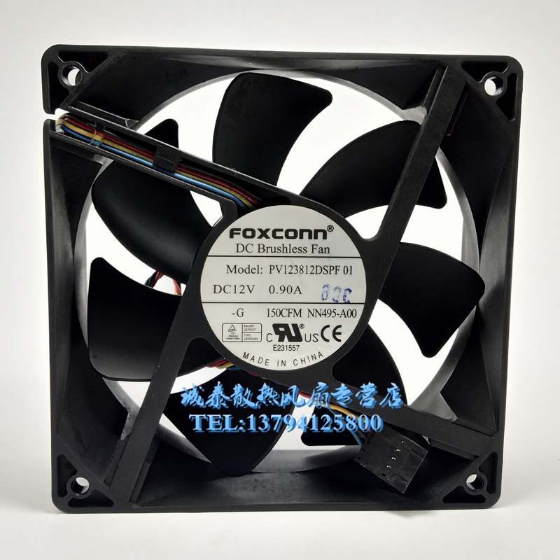 FOXCONN Foxconn 12V 0 90A PV123812DSPF 01 12cm server high fan