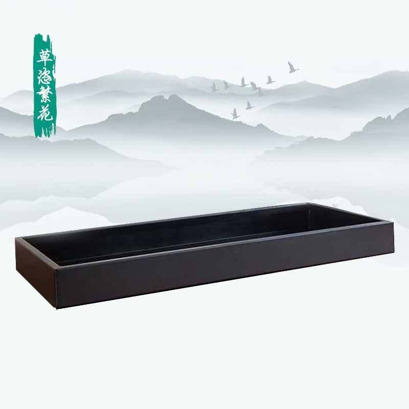 New mid-view Miniature Landscape Trays Floral Green Planting Combined Withlandscape Long Chassis Tea Room Genguan Iron Art Basin Decoration-Taobao