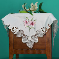 European bedside table cloth fabric hollow table cloth embroidery light luxury wedding new home decoration air conditioning washing machine cover towel
