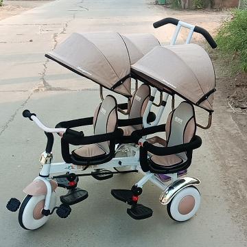 Triplets, Twins, Tricycle, Bicycle, Second Child, 3-Person Stroller, Twin Baby Stroller, Early Education Stroller, Double Stroller