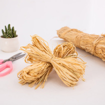 Natural primary color raffia straw straw straw rope flower packaging tie string gift filling raffia flower shop packaging