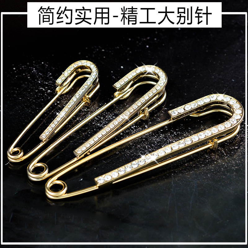 Minimalist size Pin Decoration Korea 100 Hitch Brooch Female Coat Cardiotheca Button crystal Chest Flower Shawl Buttonup Accessories