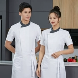 Шеф -повара Рабочая одежда для мужчин с коротким рукавом дышащий ресторан ресторана гостиницы столовая кухонная рабочая одежда для женщин