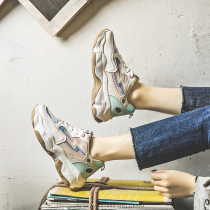 South Korea Tide Brand Daddy Shoes Women ins Tide Net Red Super Fire Sports Casual Shoes 2021 New Joker Thick Single Shoes