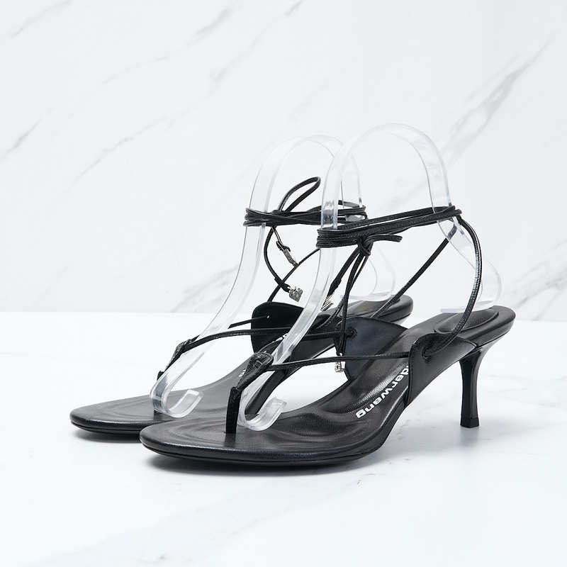 Alexander Wang Women's Sexy Fashion Thong Wrap Sandals Mid-Heel Shoes 301596 Alexander Wang Women's Sexy Fashion Thong Wrap Sandals Mid-Heel Shoes 301596