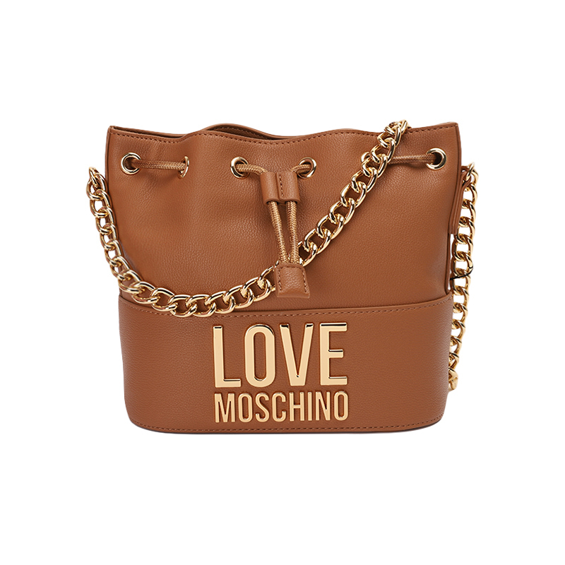 Love Moschino Moschino Women's Pu Letter Metal Logo Crossbody Bucket Bag 300154