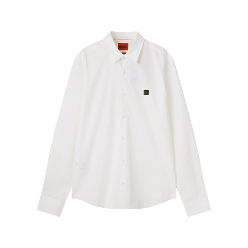 Hugo Boss Men's Slim Fit White Business Long Sleeve Shirt Yintai Department Store 300095 Hugo Boss Men's Slim Fit White Business Long Sleeve Shirt Yintai Department Store 300095